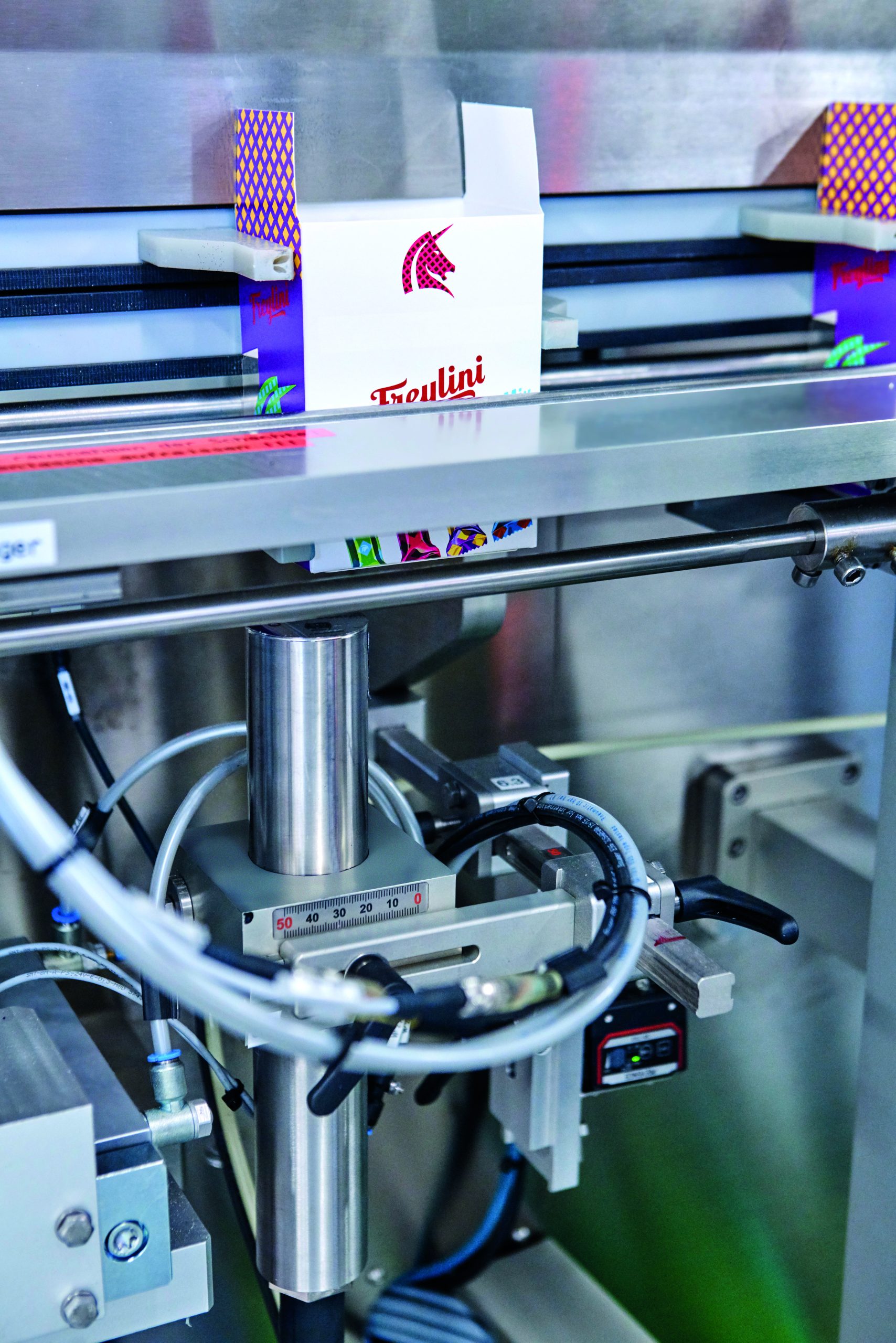 Leibinger printer printing on carton erector